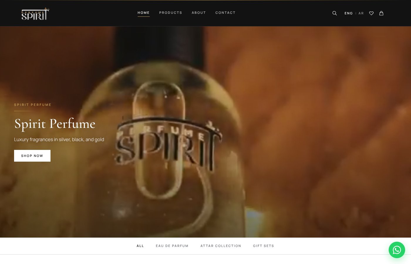 Spirit Beauty perfume website